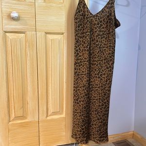 Cheetah Print midi Slip Dress